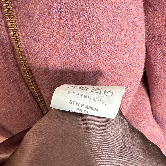 J.Crew City Coat in Dusty Rose Wool Blend Hooded Long Winter Jacket - Picture 6 of 6